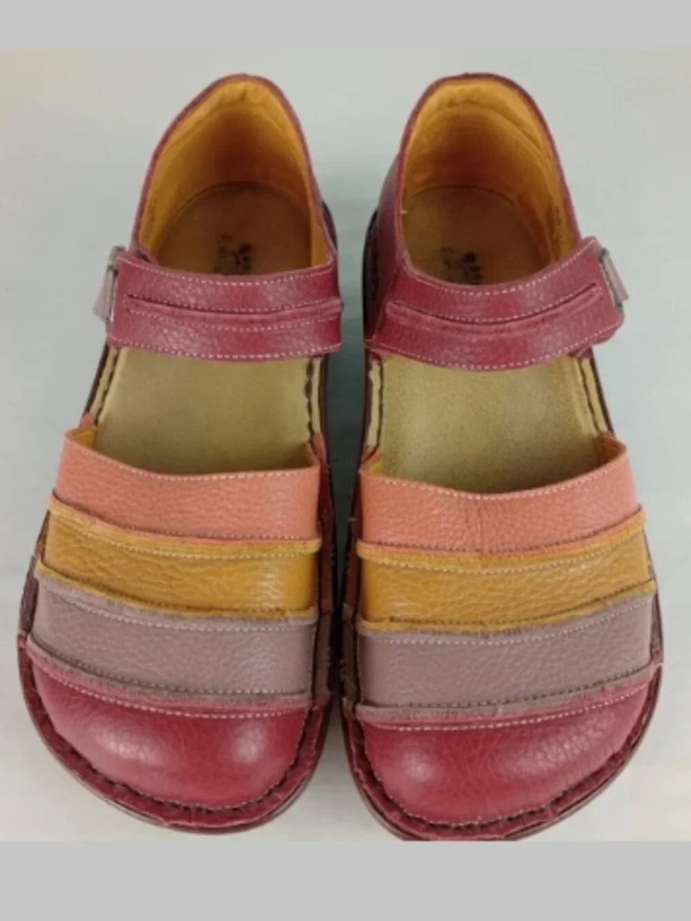 Spring Step Women's Size 10.5 (42) Bumblebee Mary Jane Sandals Red‎ Leather